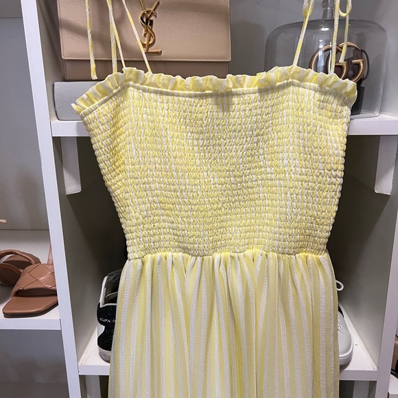 Aura Weekend Strolls Yellow Midi Dress Small - Picture 8 of 10